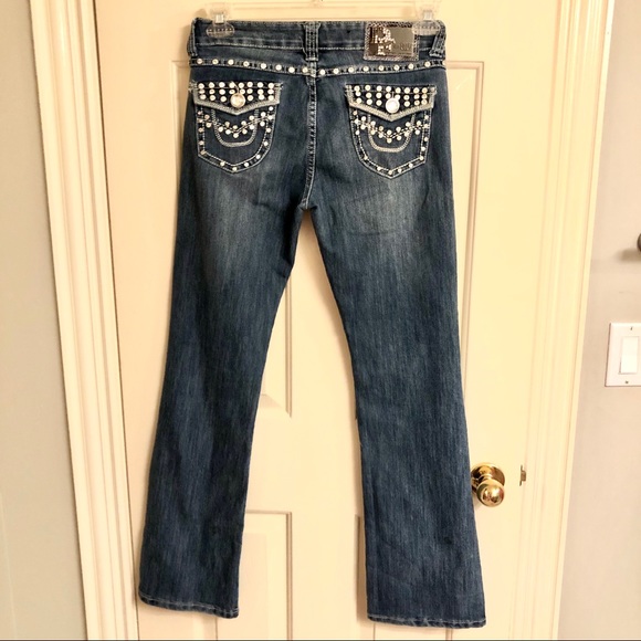 (2/$15) Rhinestoned bling Bootcut jeans - Picture 7 of 8